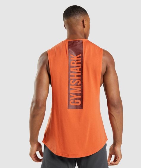 Tank Top Gymshark Bold Drop Arm Hombre Naranjas | MX 701PUN
